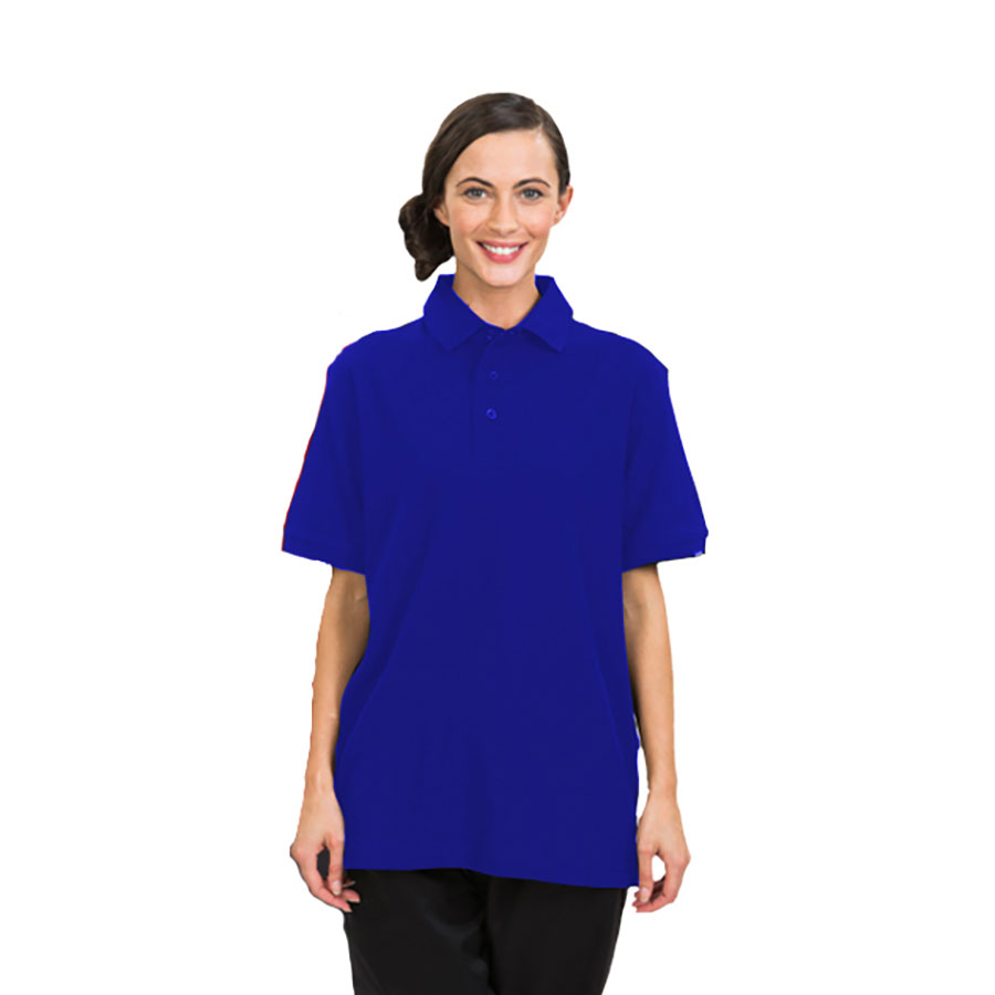 UNISEX 100% COTTON ROYAL BLUE POLO SHIRT M