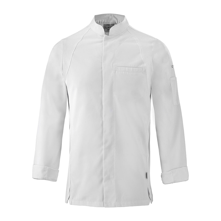 LAFONT KITCHEN ESSENTIALS BASIL MENS POLYCOTTON LONG SLEEVE WHITE CHEF JACKET XS