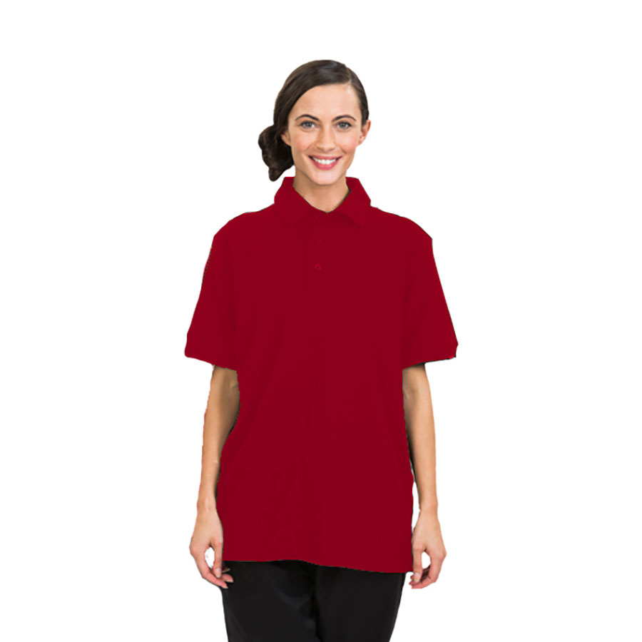 UNISEX 100% COTTON ROYAL RED POLO SHIRT M