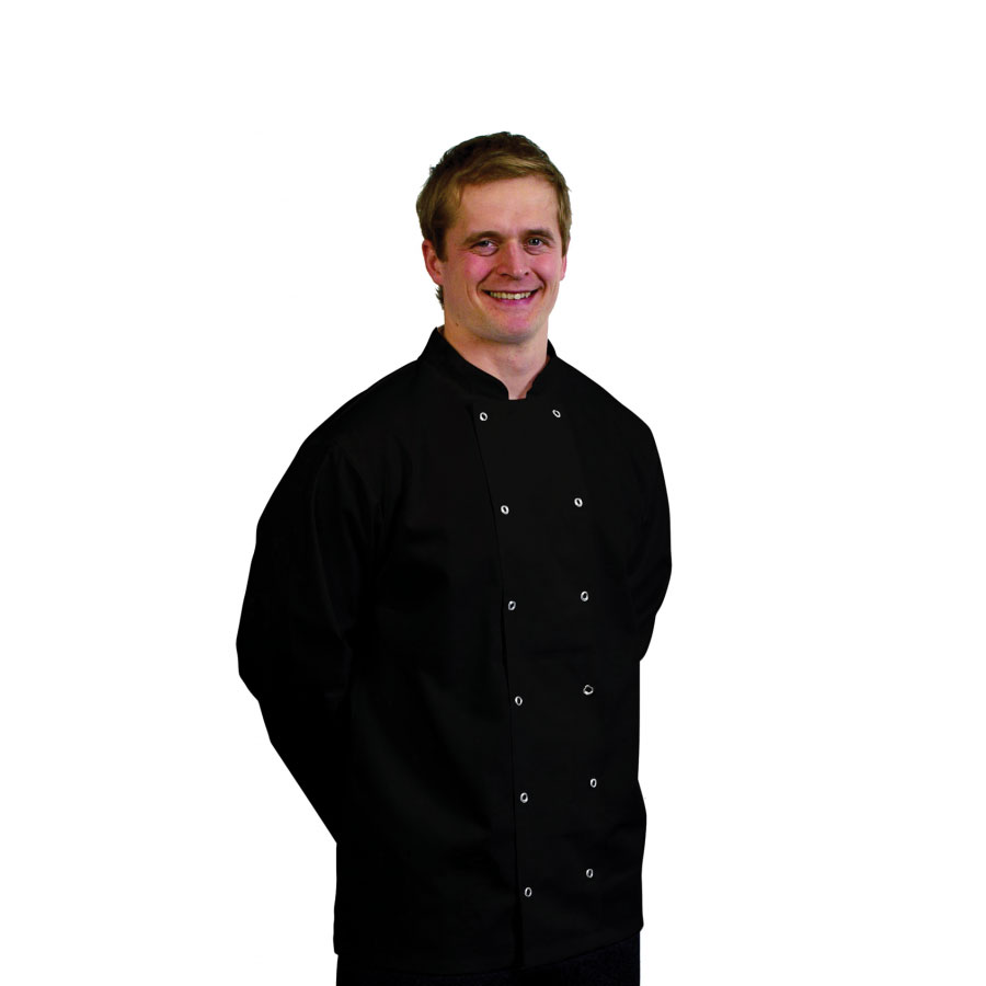 Full Sleeve Black Press Stud Jacket XS PK 1