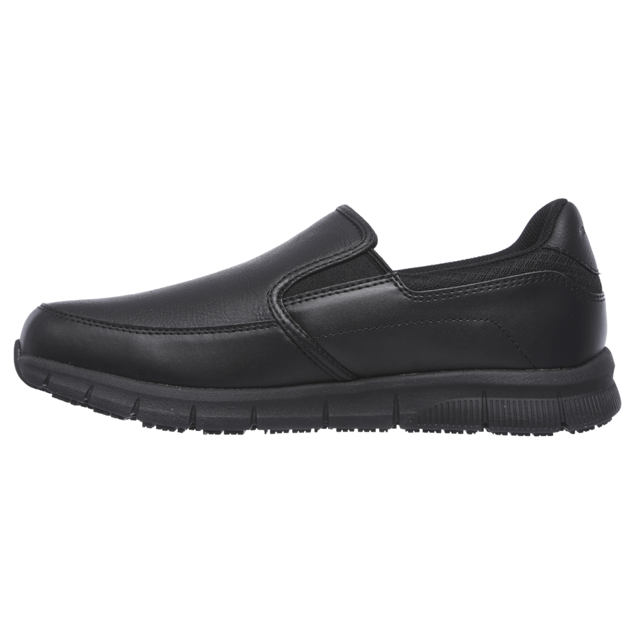 Skechers Nampa Groton Black Slip Resistant Mens Slip On Shoe UK-SIZE-9 PK 1
