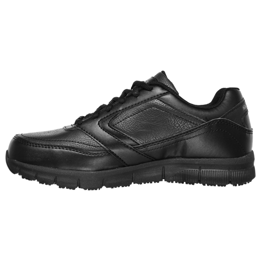Skechers Nampa Wyola Black Slip Resistant Ladies Trainer UK-SIZE-4 PK 1
