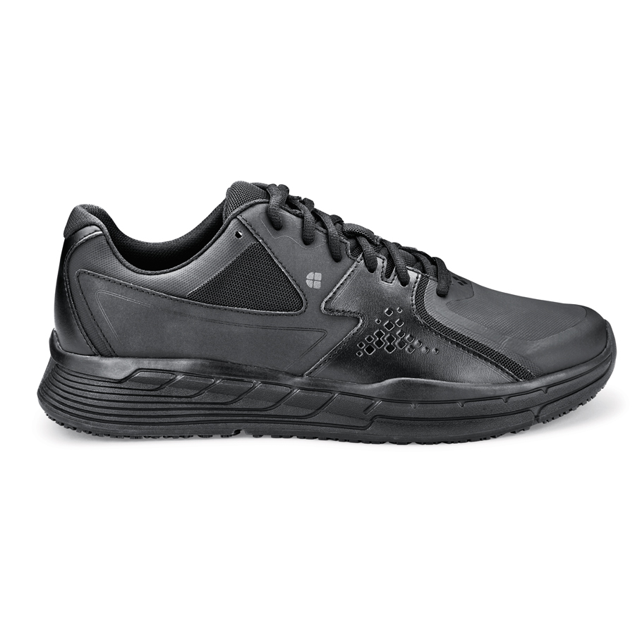 SHOES FOR CREWS CONDOR BLACK LEATHER SLIP RESISTANT MENS TRAINER UK-SIZE-10