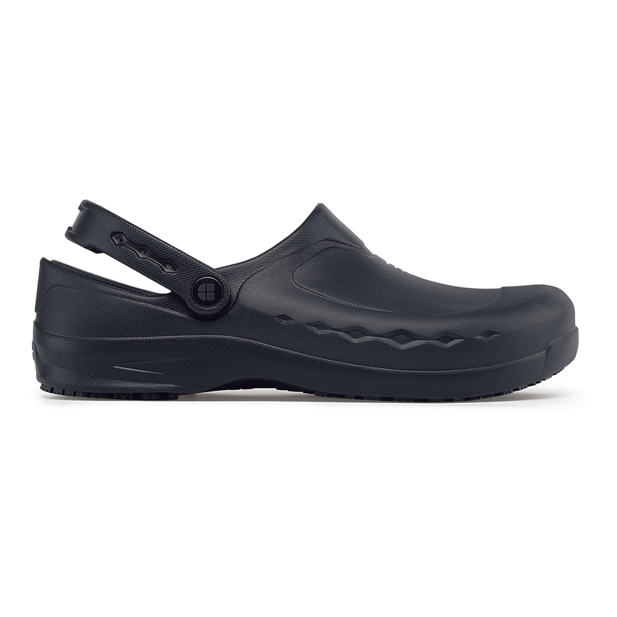SHOES FOR CREWS ZINC UNISEX BLACK SLIP RESISTANT CLOG UK-SIZE-14