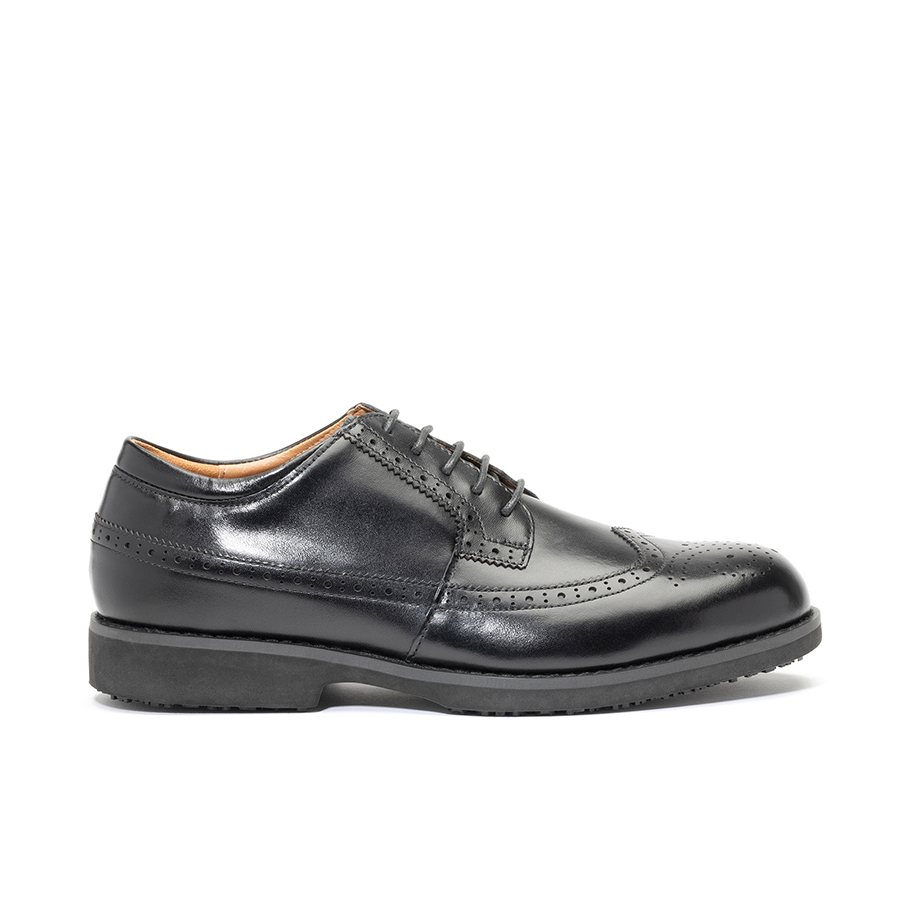Anvil Indiana Black Leather Mens Anti Slip Brogue Shoe UK-Size-7 PK 1