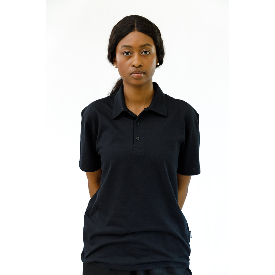 BRIGADE BLACK PIQUE POLYCOTTON POLO SHIRT 2XL