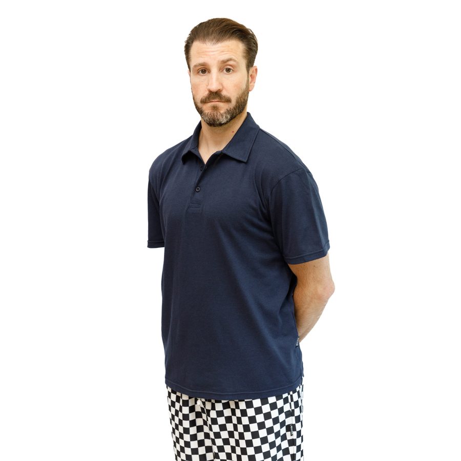 BRIGADE NAVY PIQUE POLYCOTTON POLO SHIRT 2XL