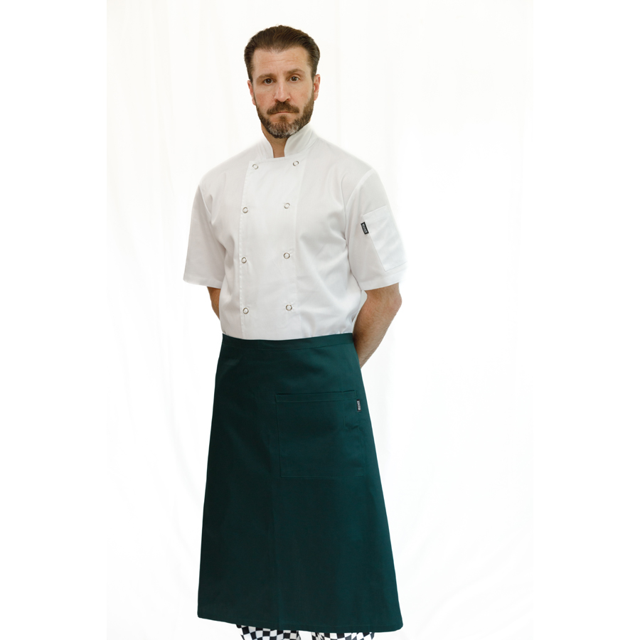 Brigade Green Polycotton Waist Apron With Pocket 76x90cm PK 1