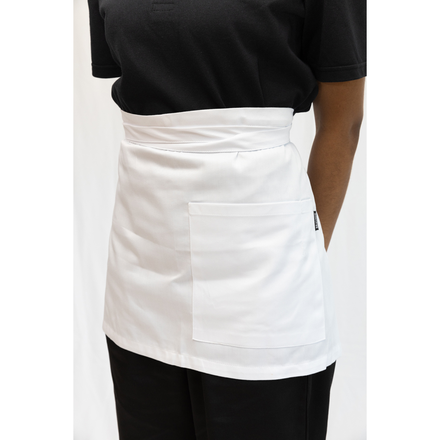 Brigade White Polycotton Short Waist Apron 75x37.3cm PK 1