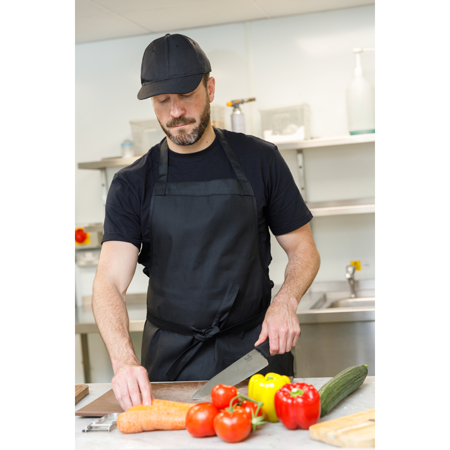 Brigade Black Polycotton Bib Apron 96x72cm PK 1