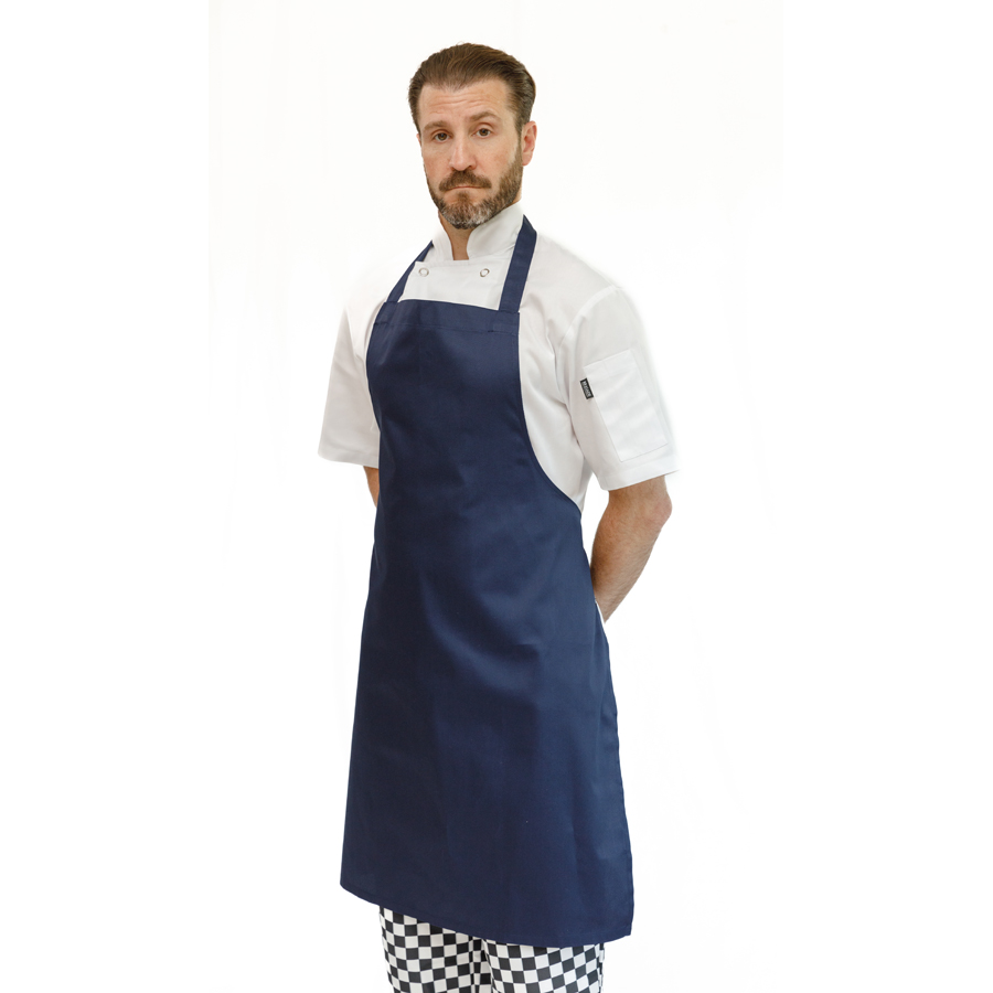 Brigade Navy Polycotton Bib Apron 96x72cm PK 1