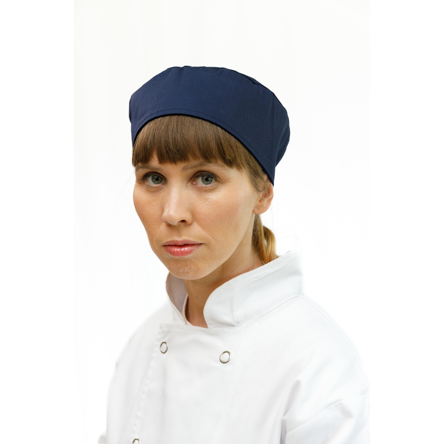 Brigade Navy Polycotton Skull Cap With Elastic PK 1