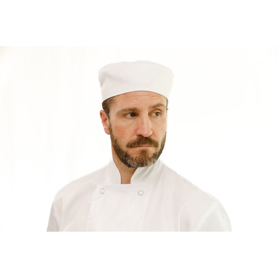 Brigade White Polycotton Skull Cap With Elastic PK 1