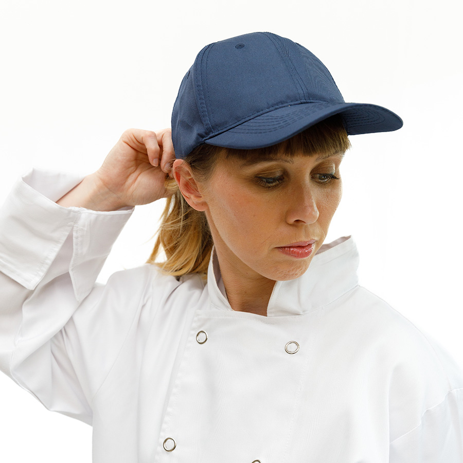 Brigade Navy Six Panel Polyester Baseball Cap PK 1