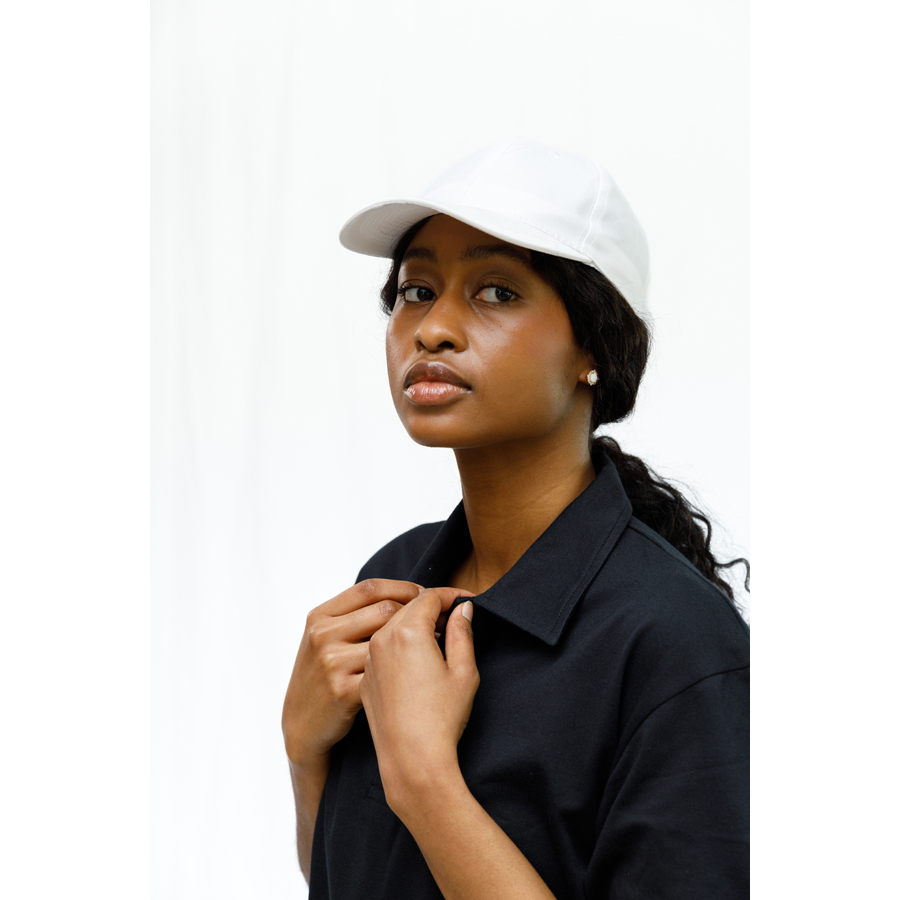 Brigade White Six Panel Polyester Baseball Cap PK 1