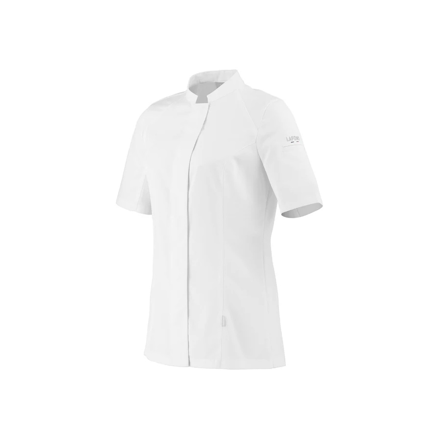 LAFONT KITCHEN ESSENTIALS PEPPER2 LADIES POLYCOTTON SHORT SLEEVE WHITE CHEF JACKET M