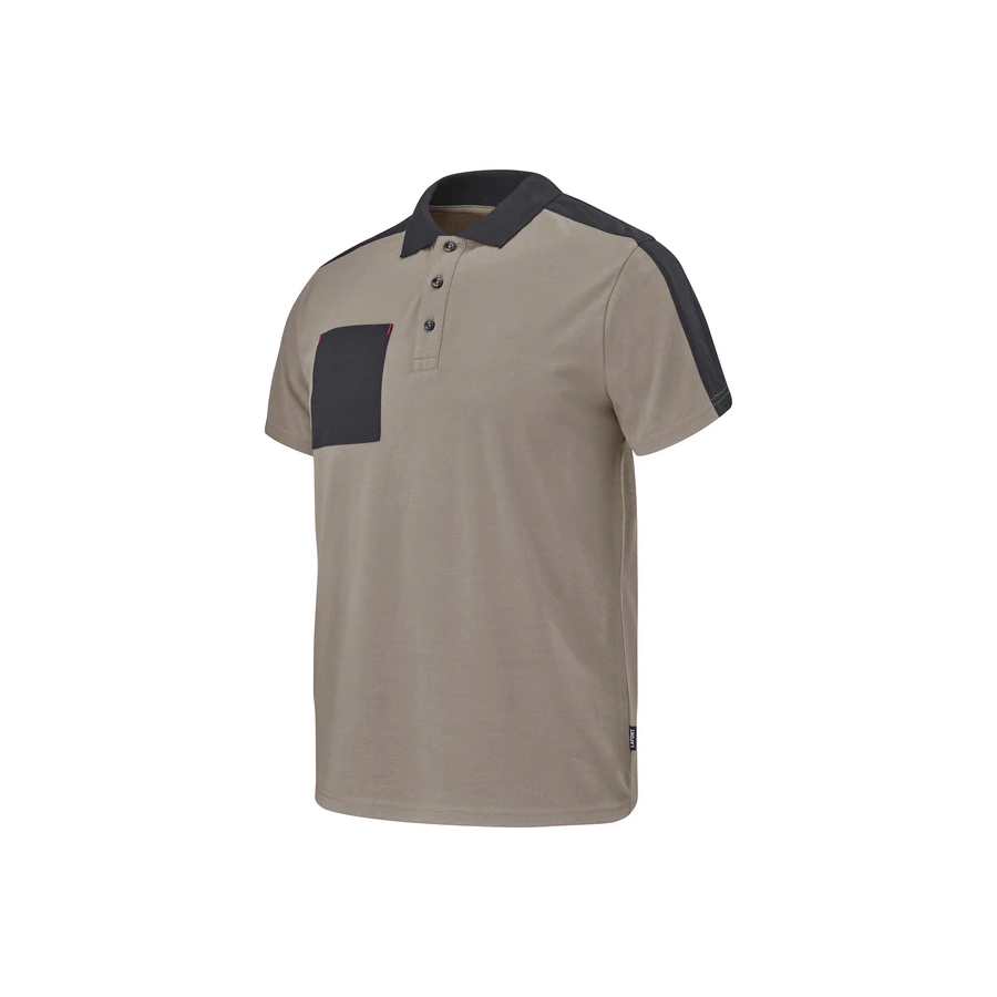 Lafont Hone Mens Black/Beige Polycotton Polo Shirt M PK 1