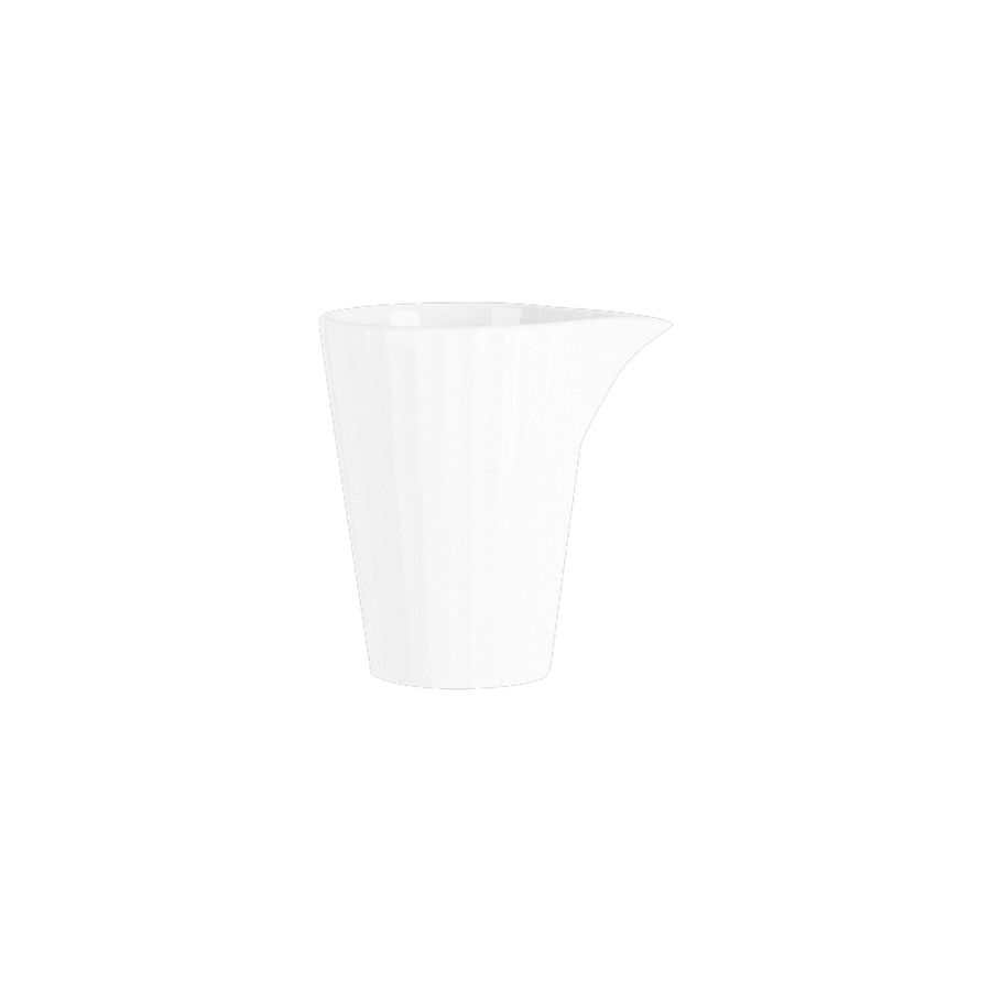 Rak Metropolis Vitrified Porcelain White Embossed Creamer 15cl PK 1